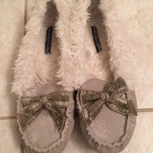 Silver moccasins from American Eagle